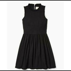 Kate Spade Ruffle Mock Neck Fit and Flare Dress